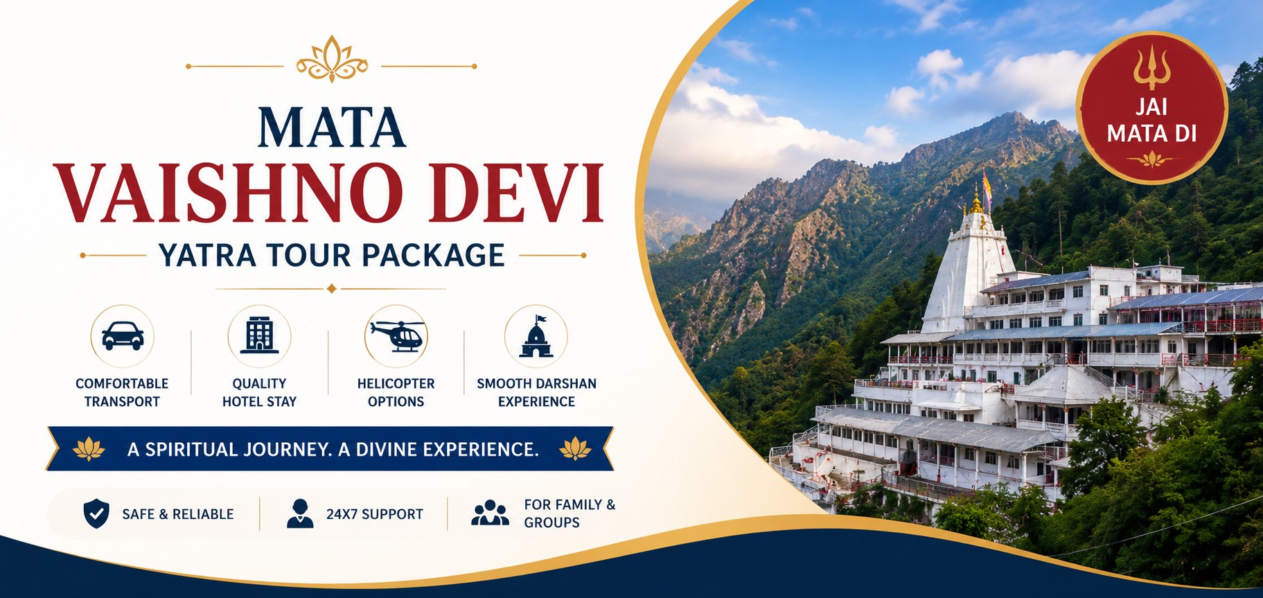 Book Mata Vaishno Devi Yatra Tour Package with Helicopter & Hotel Stay